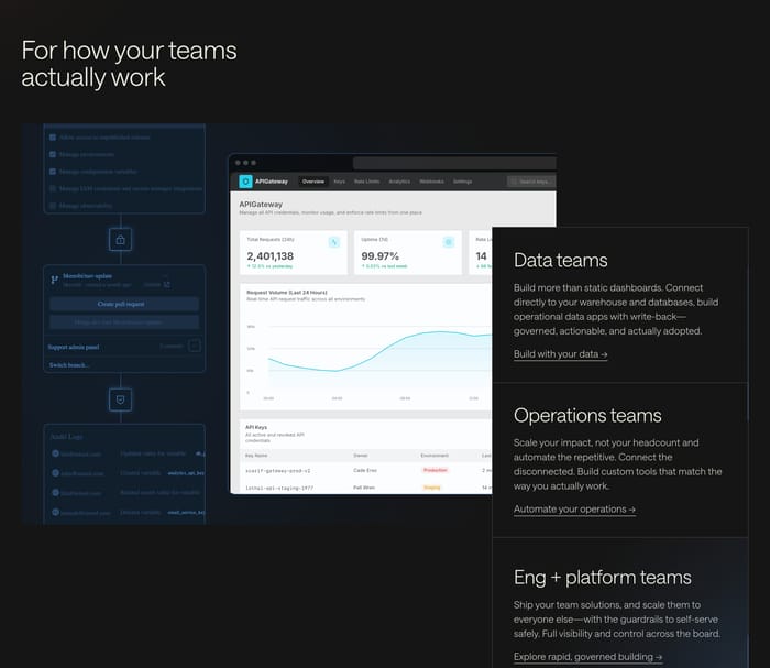 Retool section preview