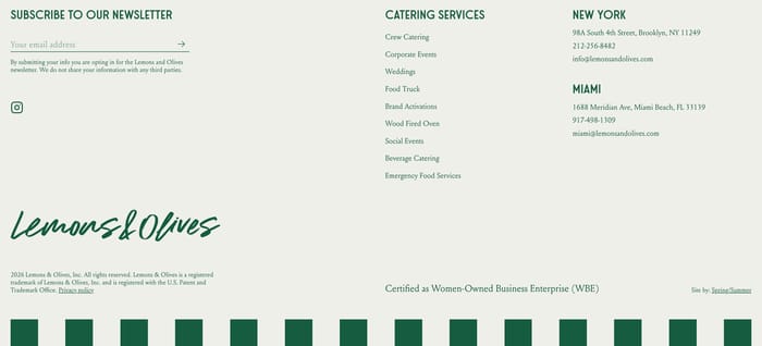 Footer preview