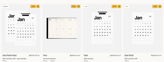 Product list preview