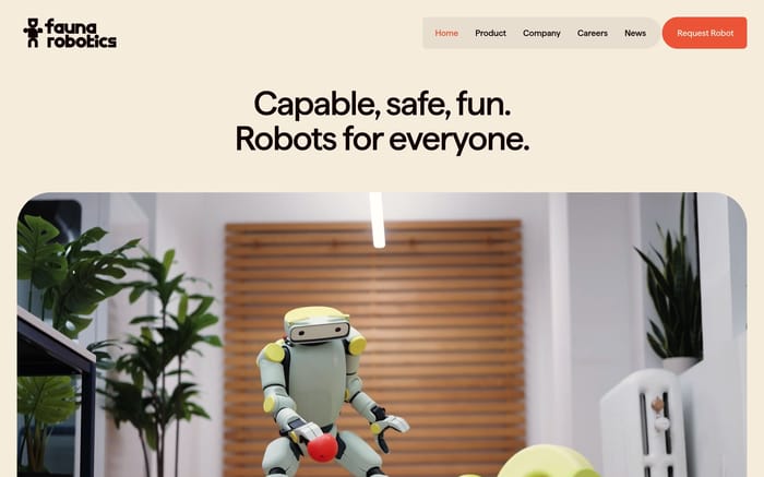 Fauna Robotics section preview