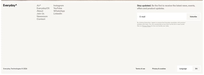Footer preview