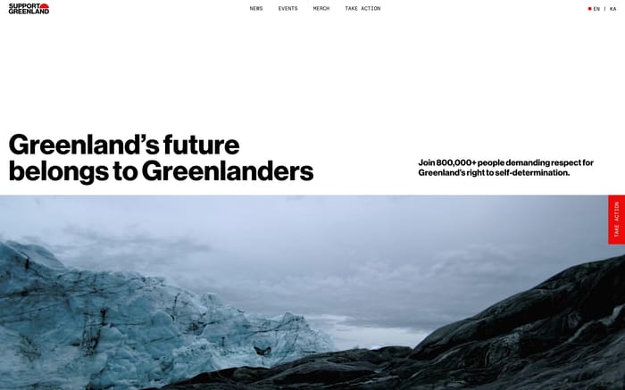 Support Greenland section preview
