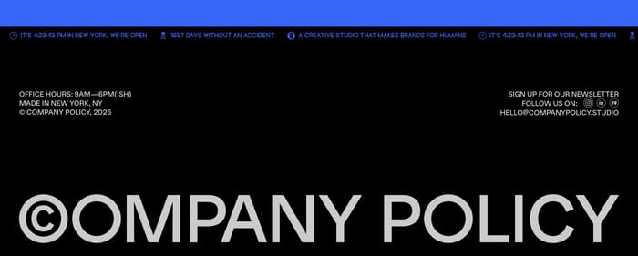 Company Policy section preview