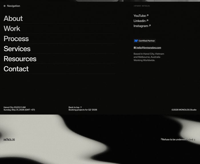 Footer preview