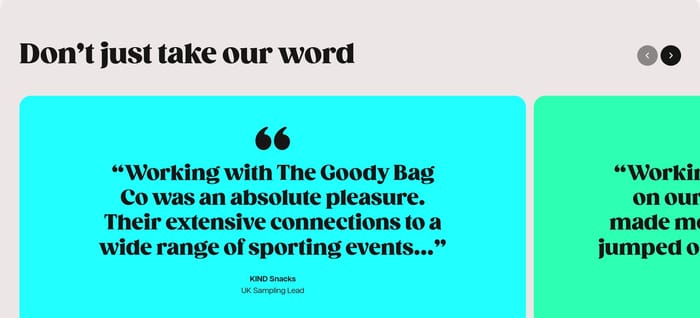 The Goody Bag Co section preview