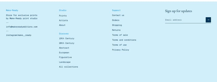 Footer preview