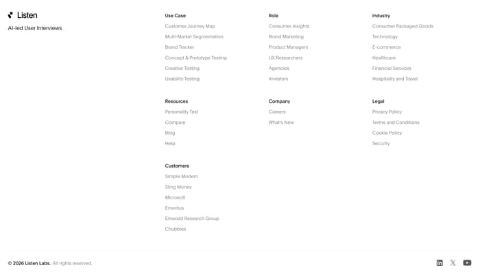 Footer preview