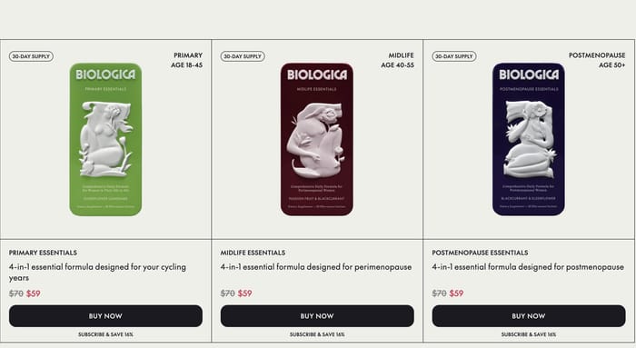 Biologica section preview