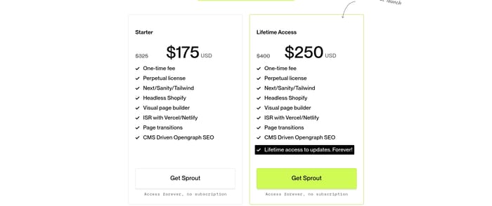 Pricing preview