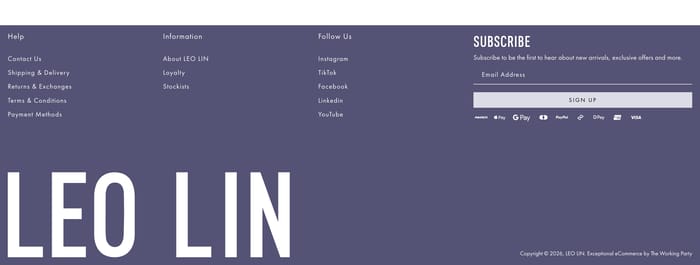 Footer preview