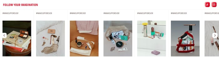 Make Up For Ever section preview