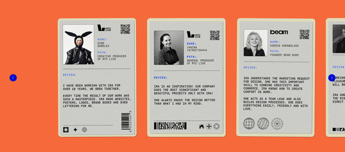 Oh Ira Design section preview