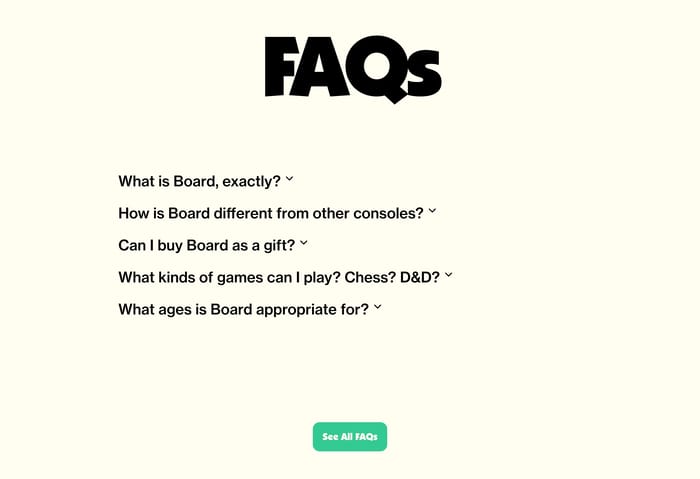 FAQ preview
