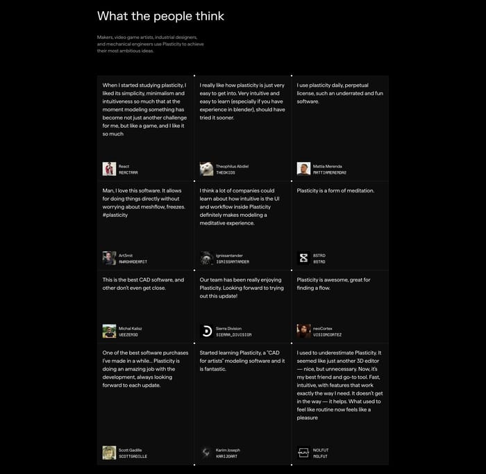 Testimonial preview