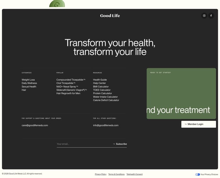 Good Life section preview
