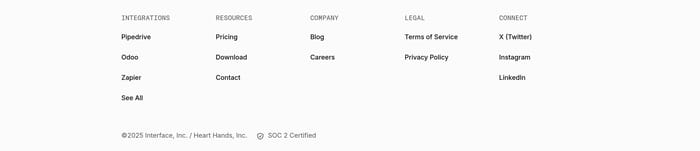 Footer preview