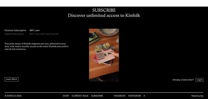 Kinfolk section preview