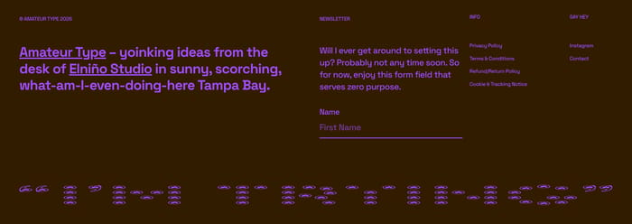 Amateur Type section preview