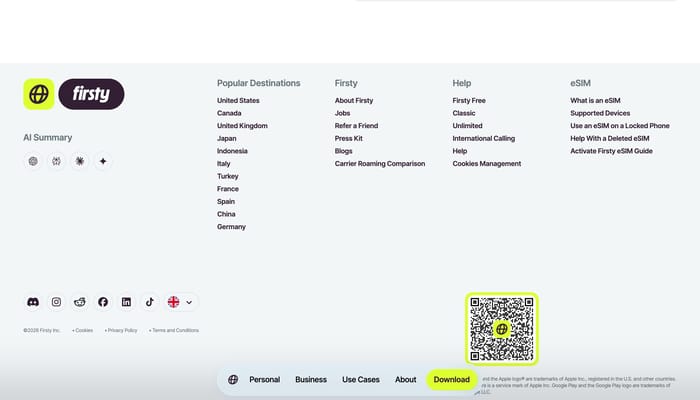 Footer preview