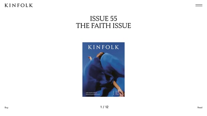 Kinfolk section preview