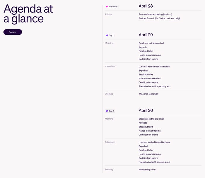Schedule preview