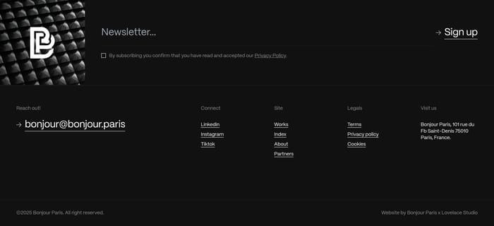 Footer preview