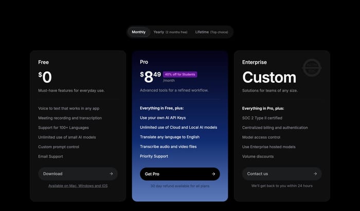 Pricing preview