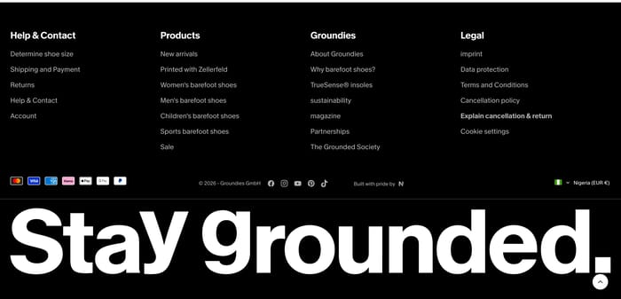 Footer preview