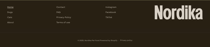 Footer preview