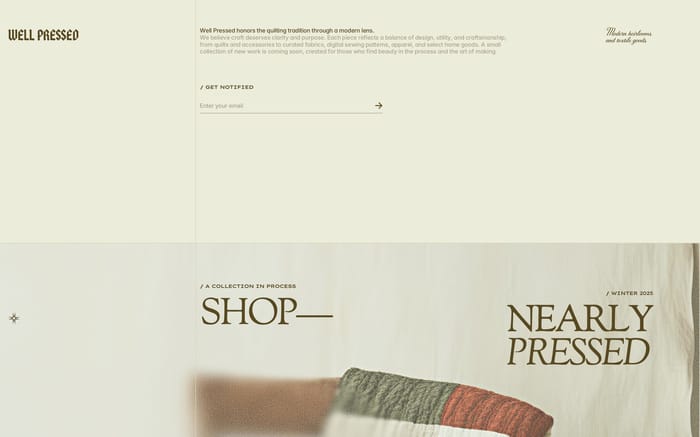 Well Pressed section preview