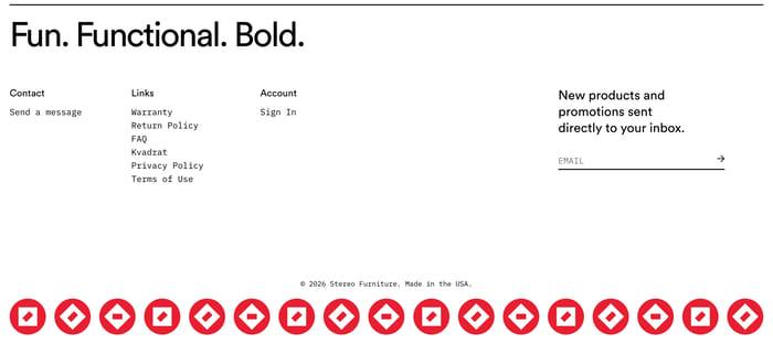 Footer preview