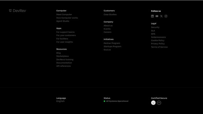 DevRev section preview