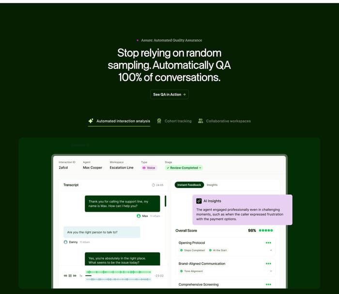 ReflexAI section preview