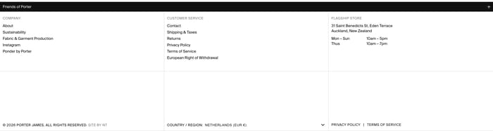 Footer preview