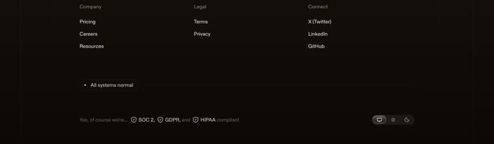 Footer preview