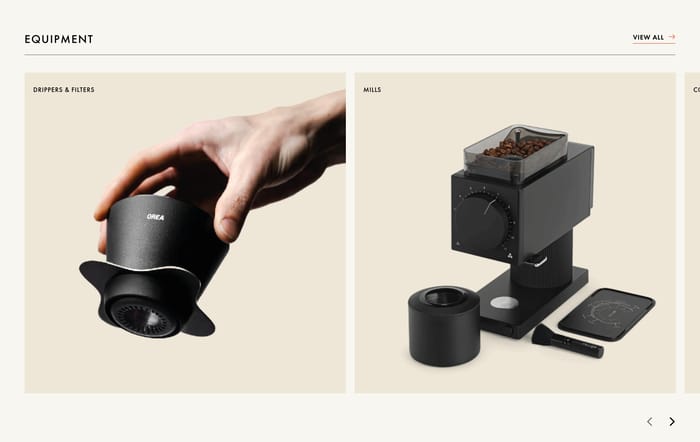Tanat Coffee section preview