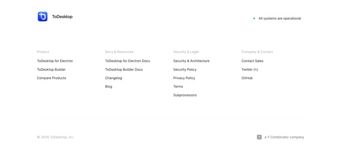 ToDesktop section preview