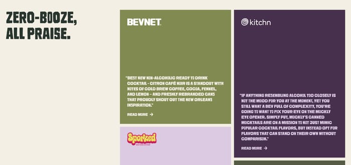 Drink Mockly section preview