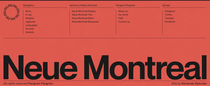 Footer preview