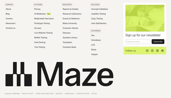 Maze section preview