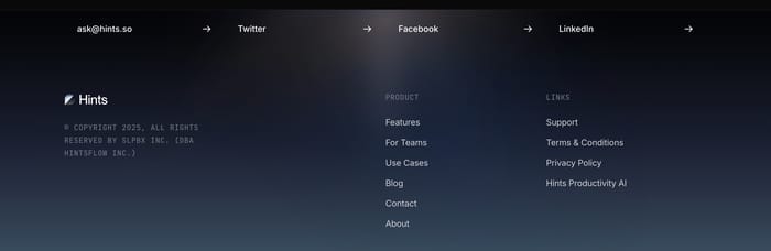 Footer preview