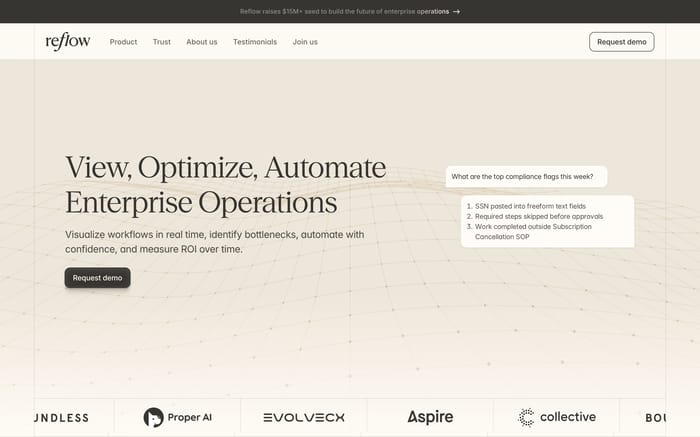 Reflow section preview