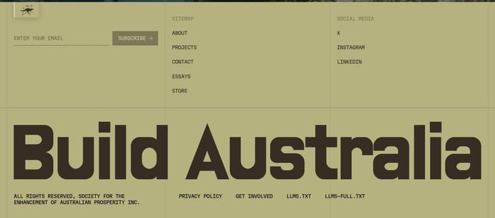 Footer preview