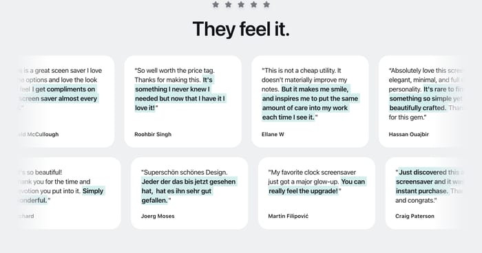 Testimonial preview