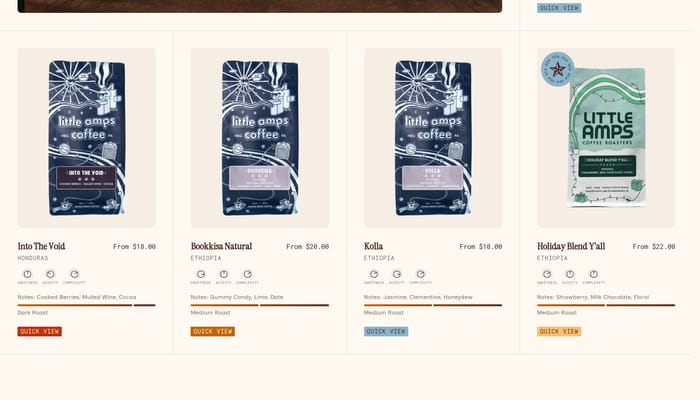 Little Amps Coffee section preview