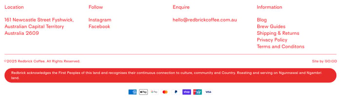 Redbrick Coffee section preview