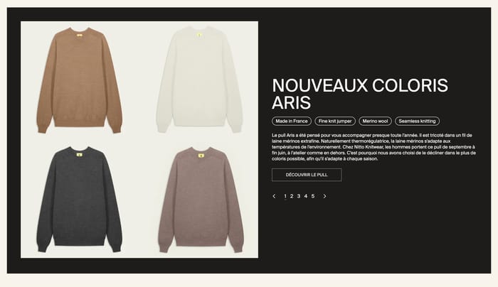 Nitto Knitwear section preview