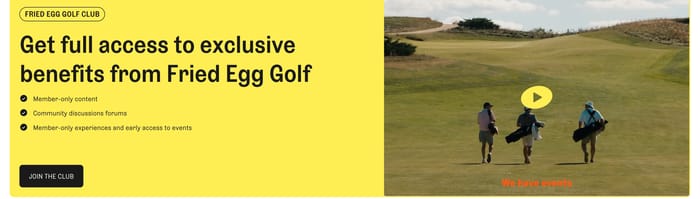 Fried Egg Golf section preview