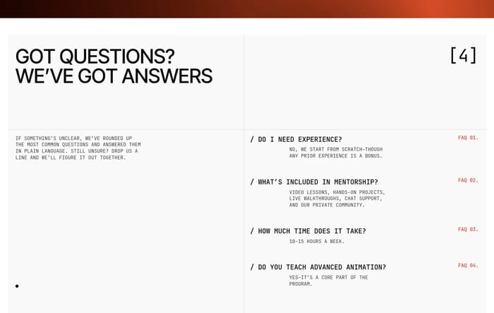 FAQ preview