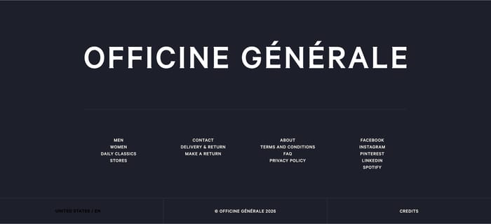 Footer preview